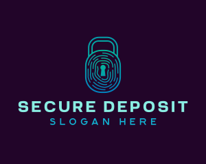 Fingerprint Lock Security logo design