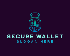 Fingerprint Lock Security logo design