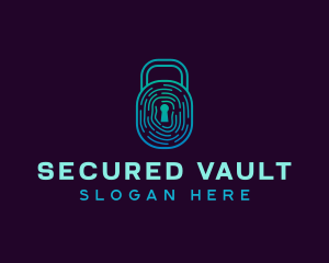 Fingerprint Lock Security logo design