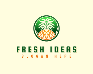 Pineapple Fresh Farm logo design