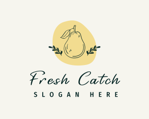 Organic Pear Fruit logo design