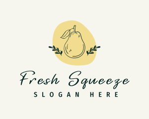 Organic Pear Fruit logo design