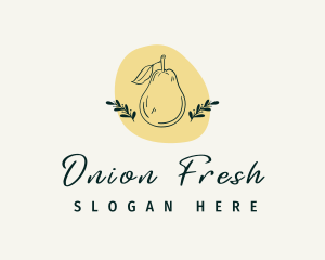 Organic Pear Fruit logo design