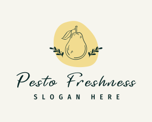 Organic Pear Fruit logo design