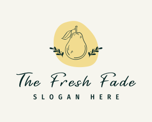 Organic Pear Fruit logo design