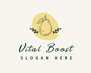 Organic Pear Fruit logo design