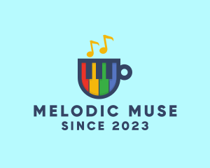 Rainbow Piano Cup logo design