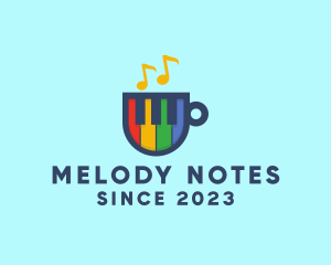 Rainbow Piano Cup logo design