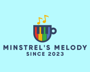 Rainbow Piano Cup logo design