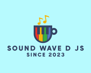 Rainbow Piano Cup logo design