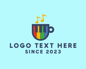 Keyboard - Rainbow Piano Cup logo design