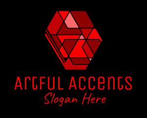 Red Ruby Gemstone logo design