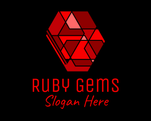 Red Ruby Gemstone logo