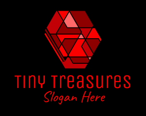 Red Ruby Gemstone logo design