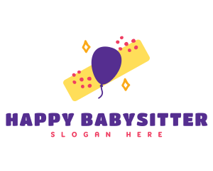 Fun Party Balloon Confetti logo design