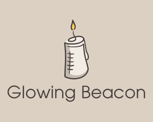 Glowing Candle Essence  logo design