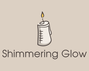 Glowing Candle Essence  logo design