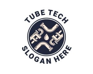 Pipe Wrench Tube logo design