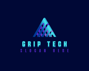 Digital Tech Pyramid  logo design