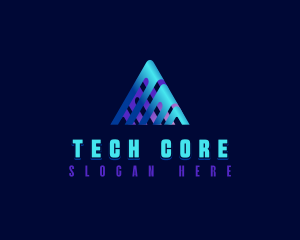 Digital Tech Pyramid  logo design