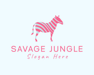 Wild Zebra Animal logo design