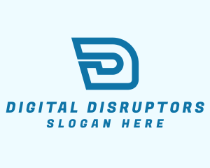 Digital Company Letter D logo design