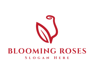 Natural Rose Plant logo design