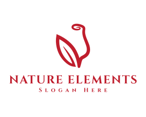 Natural Rose Plant logo design