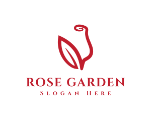 Natural Rose Plant logo design