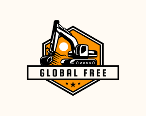 Heavy Duty Industrial Excavator  logo design