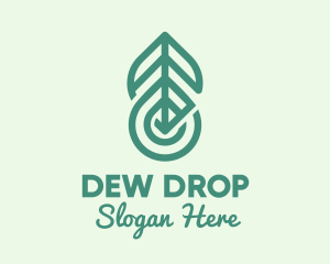 Green Herb Oil Droplet logo design