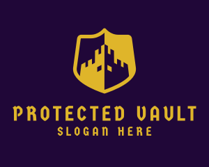 Gold Castle Shield logo design