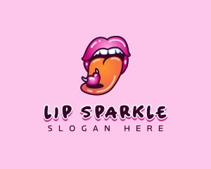 Sexy Lips Heart logo design