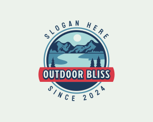 Outdoor Mountain Hiker logo design