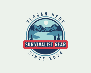 Outdoor Mountain Hiker logo design