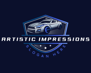 Fast Racing Car Garage logo design