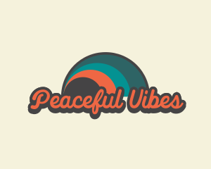 Retro Hippie Wave logo design