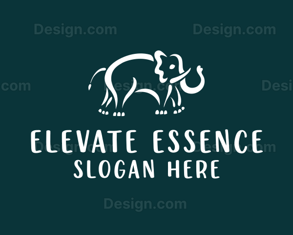 Elephant Wildlife Zoo Logo