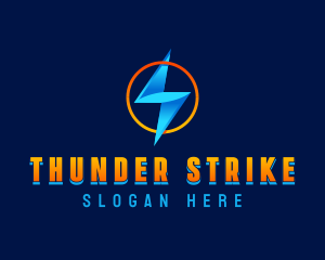 Thunder Electricity Bolt logo design