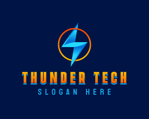 Thunder Electricity Bolt logo design