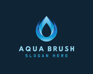 Purified Water Droplet logo design