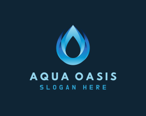 Purified Water Droplet logo design