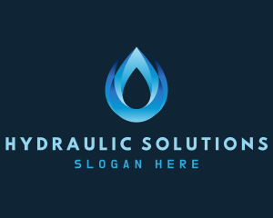 Purified Water Droplet logo design