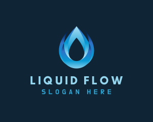 Purified Water Droplet logo design