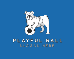 Bulldog Soccer Ball logo