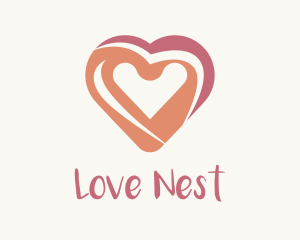 Pink Heart Painting logo design