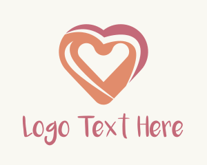 Loving - Pink Heart Painting logo design