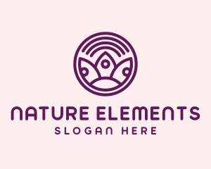 Nature Flower Crown logo design