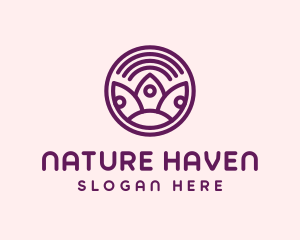 Nature Flower Crown logo design