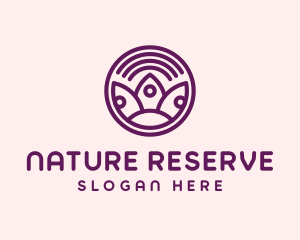 Nature Flower Crown logo design